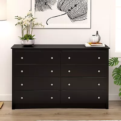 Sonoma 8 Drawer Bedroom Dresser / Chest W/Metal Drawer Glides - Black NEW • $319.95