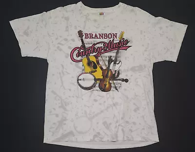 VTG 1994 Branson Missouri T-Shirt Mens LG Country Music All Over Print 50/50 EUC • $18.89