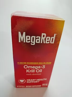 MegaRed 350mg Superior Omega-3s Krill Oil 60 Softgels • $17.99