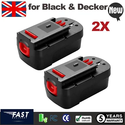 2  Pack For Black And Decker 4.8Ah 18V HPB18 18 Volt Battery HPB18-OPE 244760-00 • £22.98