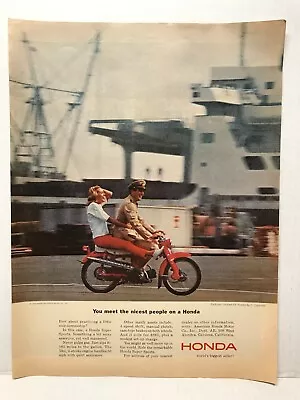 1964 Honda $285 You Meet The Nicest People On A Honda VINTAGE PRINT AD LM64 • $15