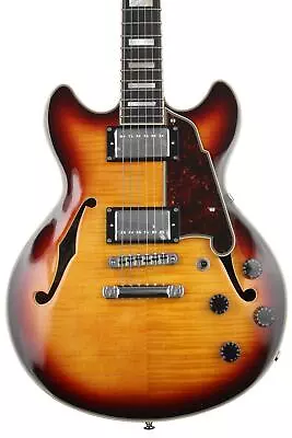 D'Angelico Premier Mini DC XT Electric Guitar - Vintage Sunburst With Stopbar • $749.99