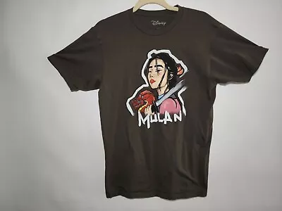 Disney Mulan 100% Cotton Mens Large Short Sleeve Brown Graphic T Shirt • $14.99