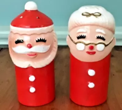 Vintage Inarco Mr & Mrs Claus Salt & Pepper Shakers W/original Box Japan • $34.45