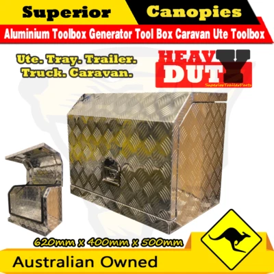 $249 • Buy 620 X 400 X 500 Aluminium Toolbox Generator Tool Box Caravan Ute Toolbox