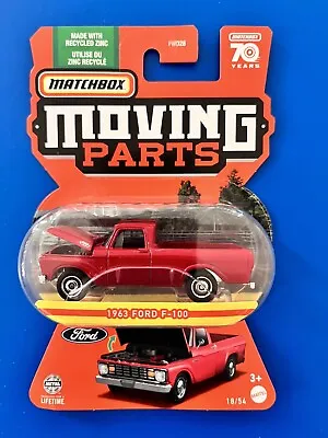 2023 Matchbox Moving Parts RED CLASSIC 1963 FORD F-100 V8 UTE / PICKUP TRUCK New • $45