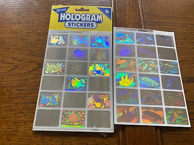 Vntg 48 Trend Hologram Penguins At Play Stickers  Pack 36 & 12 Radiant Rain Fore • $25.99