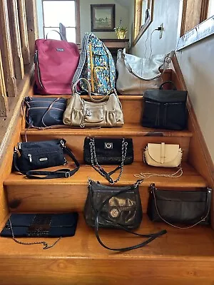 12 Purses Backpack Bags Tignanello Brighton Dooney DKNY Lauren Botkier Pelle • $60