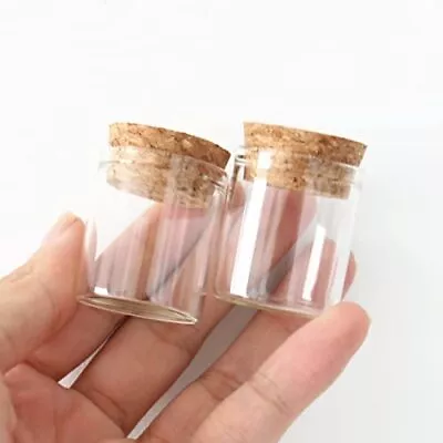 24pcs 25x30x35mm 12ml Glass Bottle Stopper Vials Small Glass Jars With Cork Stor • $28.30