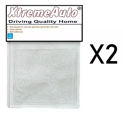 2 X Self Adhesive Backed Windscreen Ticket Holder For Parking Permit 90mm X 90mm • £2.40