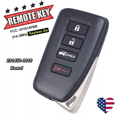 HYQ14FBB -0010 For Lexus RX350 RX450h 2016-2020 Keyless Smart Remote Key Fob • $52.16