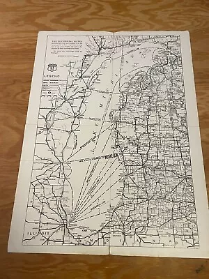 Vintage 1928 A Tourists' Map Of Western Michigan Folded Map • $12.99