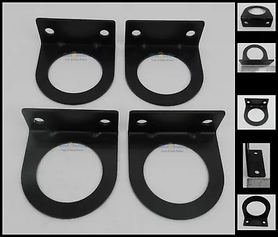 (4) Black Mounting Bracket For 2  Round Light Powder Coated Trailer RV Vision • $13.99