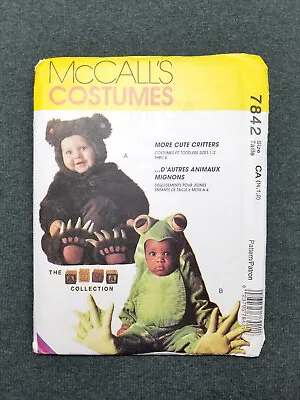 $15 • Buy McCall's Pattern #7842 ~ Bear Frog Jumpsuit Costume ~ Toddler 1/2, 1, 2 ~ FF/UC