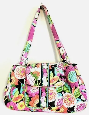 Vera Bradley Retired Va Va Bloom Edie Multicolor Quilted Cotton Satchel • $32.99