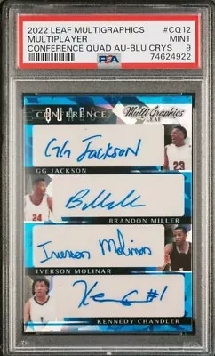 PSA 9 BRANDON MILLER #/35 Auto GG JACKSON 2022 Leaf Multigraphics SEC Conference • $150