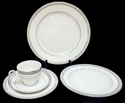 Mikasa Platinum Crown 5 Piece Place Setting L3428 - Plates Bowl Cup Saucer • $55