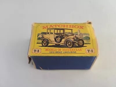Matchbox Y-3 1910 Benz Limousine Empty Box  • $9.99