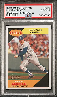 PSA 10 MICKEY MANTLE 2009 Topps Heritage Flashbacks #BF9 NY Yankees GEM MINT • $24.99