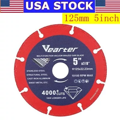 5 Inch 125mm Diamond Cutting Disc Saw Blade For Metal Cutting Bore 7/8 Inch • $15.45