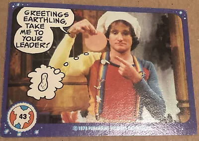 Vintage Mork And Mindy Trading Card #43 1978 Robin Williams • $1.70