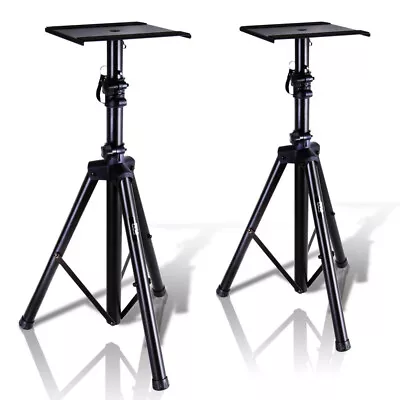 Pyle PSTND32 Universal Tripod Dual Studio Monitor Speaker Stand Mount Kit Pair • $66.99