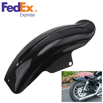 $22.78 • Buy Motorcycle Rear Mudguard Fender Accessory For Cafe Racer Sportster Black US Ship