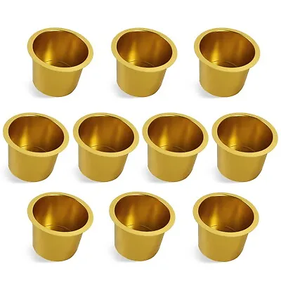 10-Pack Gold Jumbo Aluminum Cup Drink Holder For Car/Truck/Camper/RV/Marine Boat • $32.98