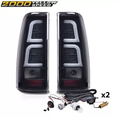 Fit For 1999-2006 Chevy Silverado LED Tail Lights Lamps Black Smoke Left+Right • $79.89