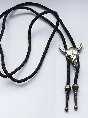 Western Cowboy Style Tie  Bull Head  Steer Pull Head Pendant Necktie • £3.99