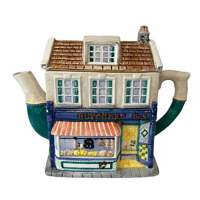 Western House The Village Collectables By Annie Rowe Teapot Butchers No 5. • $28.99