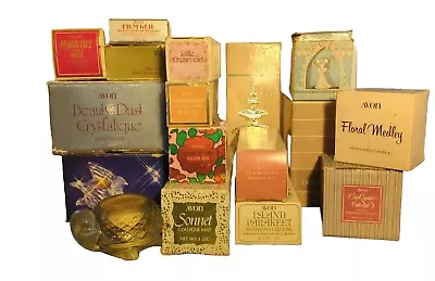 Avon Vintage Cologne Perfume Lot (17)/ Candle/Crystal With Boxes • $23.40