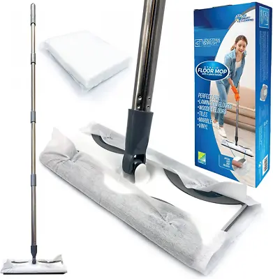 £19.69 • Buy Static Floor Wipes Mop, Flat Mop With Disposable For Quick And... 