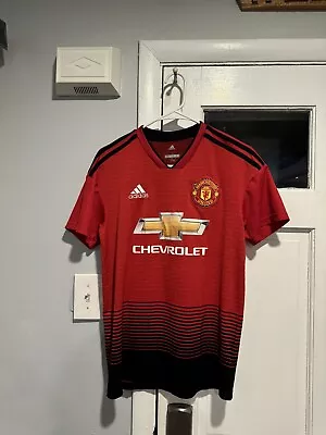 Paul Pogba Adidas Manchester United 2018 Home Soccer Jersey Mens Small • $26.75