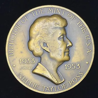 1933-53 Nellie Tayloe Ross Director Of The U.S. Mint Medal - Paul Vincze • $47