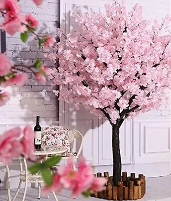 Artificial Cherry Blossom Trees Handmade Light Pink Tree Indoor Outdoor Home • $183.32