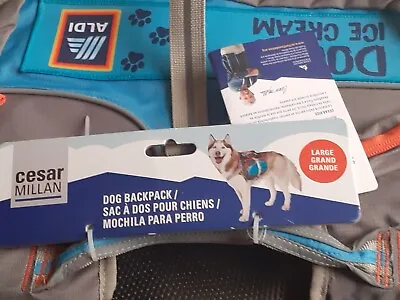  Dog Travel Bag Backpack Rucksack Harness Saddle Bag Cesar Millan Aldi Large  • £25