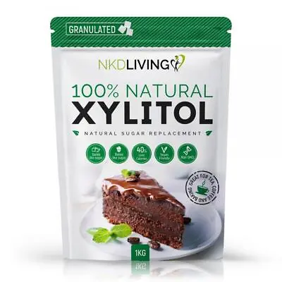 NKD LIVING 100% Natural Xylitol Natural Sugar Replacement 1kg (Granulated) • £13.99