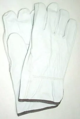 Goatskin Leather Gloves Driver Glove Gray Men's Work Gloves Size Large Dozen • $49.95