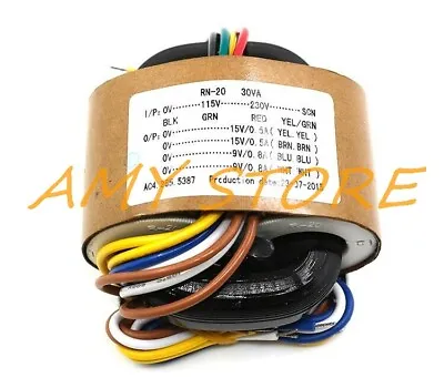 30W Primary Input 0-115-230V-SCN Secondary Out 9 12 15 18 24V R-core Transformer • $27.95