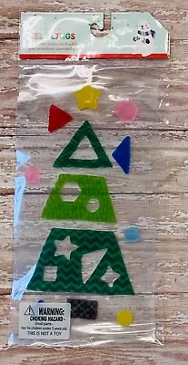 Merry Christmas Tree Window Gel Clings Classroom Supply Decor Shapes Holiday • $5.95