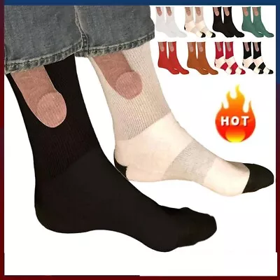 Show Off Dick C0ck Penis Socks Funny Mens Joke Rude Prank Birthday Printing Gift • $7.49