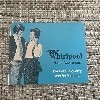 Vintage WHIRLPOOL HOME APPLIANCES Brochure ~ RETRO MCM Blue Collectible • $5.95