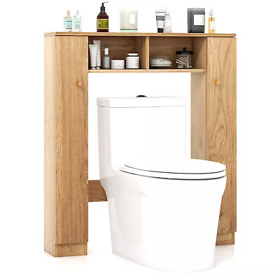 Over The Toilet Storage Cabinet Double Door Bathroom Adjustable Organizer • $79.95