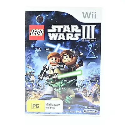 LEGO Star Wars 3: The Clone Wars - Nintendo Wii Game - PAL - FREE POST • $15.99