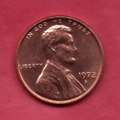 1972 S Uncirculated Lincoln Memorial Cent Slot Filler Or Starter Coins • $1.05