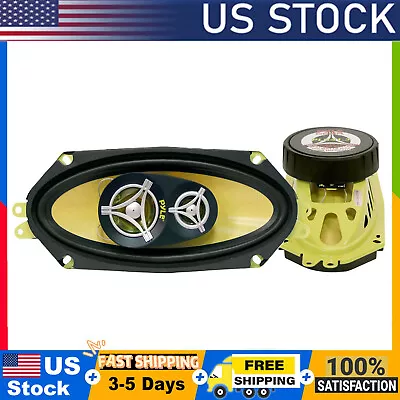 Pyle Pair PLG41.3 4 X 10 Inch 3 Way 300 Watt Car Audio Stereo Coaxial Speakers • $42