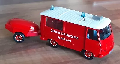 £9.99 • Buy Peugeot J9 Van With Pump Trailer By Solido – Pompiers De Belac, France