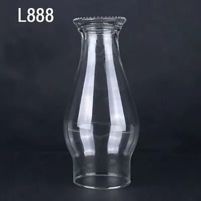 Vintage Glass Oil Hurricane Lamp Chimney Globe Shade  8  Tall 2-5/8  Base • $19.50