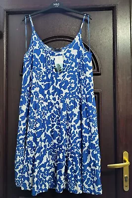 M&S COLLECTION Mini Tiered Beach Dress Uk 12 BNWT • £19.99